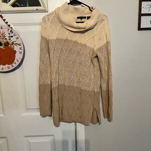 JEANNE PIERRE Beige Cowl Neck Sweater